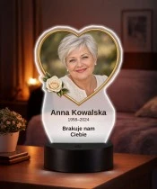 Personalizowana lampka pamięci LED – Światło pamięci – Serce ze zdjęciem — widok 2