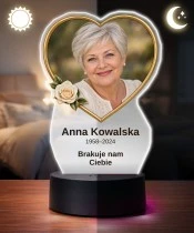 Personalizowana lampka pamięci LED – Światło pamięci – Serce ze zdjęciem — widok 3