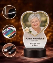 Personalizowana lampka pamięci LED – Światło pamięci – Serce ze zdjęciem — widok 4