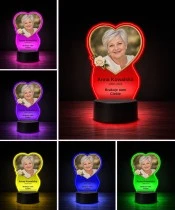 Personalizowana lampka pamięci LED – Światło pamięci – Serce ze zdjęciem — widok 5
