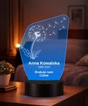 Personalizowana lampka pamięci LED – Światło pamięci – Dmuchawiec — widok 2