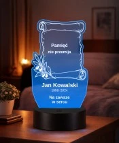 Personalizowana lampka pamięci LED – Światło pamięci – Pergamin Pamiętamy — widok 2