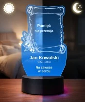 Personalizowana lampka pamięci LED – Światło pamięci – Pergamin Pamiętamy — widok 3
