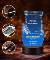 Personalizowana lampka pamięci LED – Światło pamięci – Pergamin Pamiętamy — widok 4