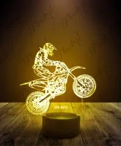 Lampka LED 3D Plexido Motocross Motocyklista