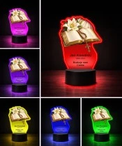 Personalizowana lampka pamięci LED – Światło pamięci – Księga z różańcem — widok 5