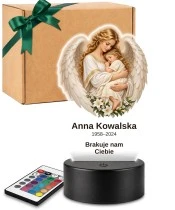 Personalizowana lampka pamięci LED – Światło pamięci – Anioł tulący dziecko — widok 1