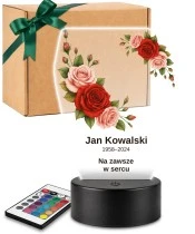 Personalizowana lampka pamięci LED – Światło pamięci – Róże wspomnień — widok 1