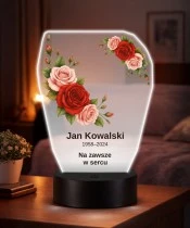 Personalizowana lampka pamięci LED – Światło pamięci – Róże wspomnień — widok 2