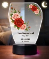 Personalizowana lampka pamięci LED – Światło pamięci – Róże wspomnień — widok 3