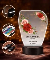 Personalizowana lampka pamięci LED – Światło pamięci – Róże wspomnień — widok 4