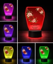 Personalizowana lampka pamięci LED – Światło pamięci – Róże wspomnień — widok 5