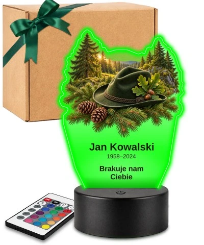 Personalizowana lampka pamięci LED – Światło pamięci – Leśnik — szum lasu — widok 1