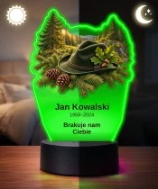 Personalizowana lampka pamięci LED – Światło pamięci – Leśnik — szum lasu — widok 3