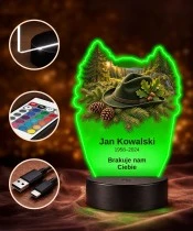Personalizowana lampka pamięci LED – Światło pamięci – Leśnik — szum lasu — widok 4