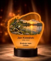 Personalizowana lampka pamięci LED – Światło pamięci – Wędkarz — spokojna woda — widok 6