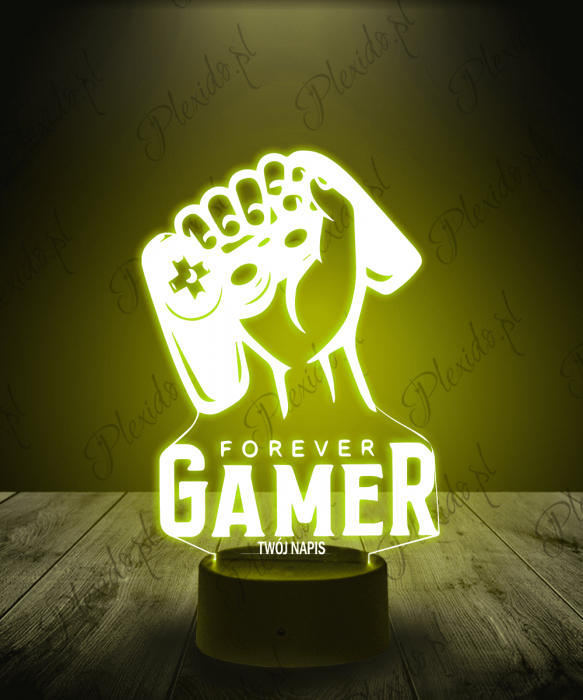 Lampka LED 3D Plexido Forever Gamer - 1