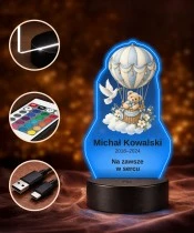 Personalizowana lampka pamięci LED – Światło pamięci – Miś w balonie — widok 4