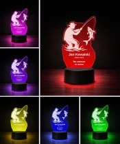 Personalizowana lampka pamięci LED – Światło pamięci – Wędkarz z rybą — widok 5