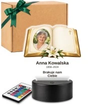 Personalizowana lampka pamięci LED – Światło pamięci – Księga wspomnień ze zdjęciem — widok 1
