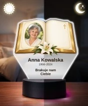 Personalizowana lampka pamięci LED – Światło pamięci – Księga wspomnień ze zdjęciem — widok 3