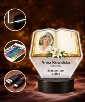 Personalizowana lampka pamięci LED – Światło pamięci – Księga wspomnień ze zdjęciem — widok 4