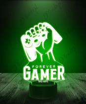 Lampka LED 3D Plexido Forever Gamer - 3