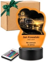 Personalizowana lampka pamięci LED – Światło pamięci – Ciężarówka w zachodzącym słońcu — widok 1
