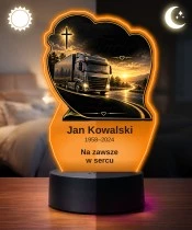 Personalizowana lampka pamięci LED – Światło pamięci – Ciężarówka w zachodzącym słońcu — widok 3