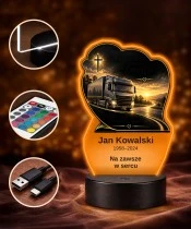 Personalizowana lampka pamięci LED – Światło pamięci – Ciężarówka w zachodzącym słońcu — widok 4
