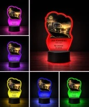 Personalizowana lampka pamięci LED – Światło pamięci – Ciężarówka w zachodzącym słońcu — widok 5