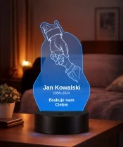 Personalizowana lampka pamięci LED – Światło pamięci – Dłoń ojca — widok 2
