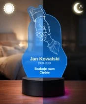 Personalizowana lampka pamięci LED – Światło pamięci – Dłoń ojca — widok 3