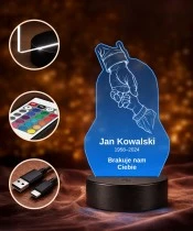 Personalizowana lampka pamięci LED – Światło pamięci – Dłoń ojca — widok 4