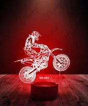 Lampka LED 3D Plexido Motocross Motocyklista