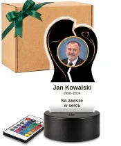 Personalizowana lampka pamięci LED – Światło pamięci – Dwie połówki ze zdjęciem — widok 1