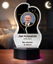 Personalizowana lampka pamięci LED – Światło pamięci – Dwie połówki ze zdjęciem — widok 3