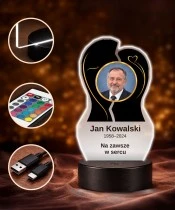 Personalizowana lampka pamięci LED – Światło pamięci – Dwie połówki ze zdjęciem — widok 4