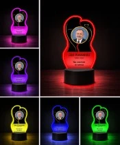 Personalizowana lampka pamięci LED – Światło pamięci – Dwie połówki ze zdjęciem — widok 5