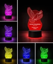 Personalizowana lampka pamięci LED – Światło pamięci – Gołąb z gałązką — widok 5