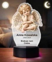 Personalizowana lampka pamięci LED – Światło pamięci – Anioł czuwający — widok 3