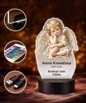 Personalizowana lampka pamięci LED – Światło pamięci – Anioł czuwający — widok 4