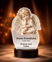 Personalizowana lampka pamięci LED – Światło pamięci – Anioł czuwający — widok 6