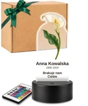 Personalizowana lampka pamięci LED – Światło pamięci – Biała kalia — widok 1