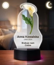 Personalizowana lampka pamięci LED – Światło pamięci – Biała kalia — widok 3