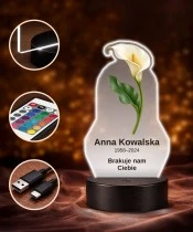 Personalizowana lampka pamięci LED – Światło pamięci – Biała kalia — widok 4