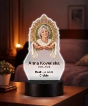 Personalizowana lampka pamięci LED – Światło pamięci – Dłonie i całun ze zdjęciem — widok 2