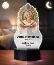 Personalizowana lampka pamięci LED – Światło pamięci – Dłonie i całun ze zdjęciem — widok 3