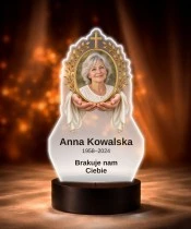 Personalizowana lampka pamięci LED – Światło pamięci – Dłonie i całun ze zdjęciem — widok 6