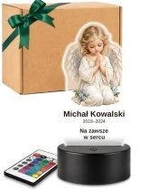 Personalizowana lampka pamięci LED – Światło pamięci – Modlący się aniołek — widok 1